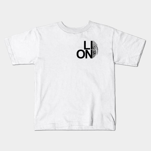 lion design Kids T-Shirt by Designation4